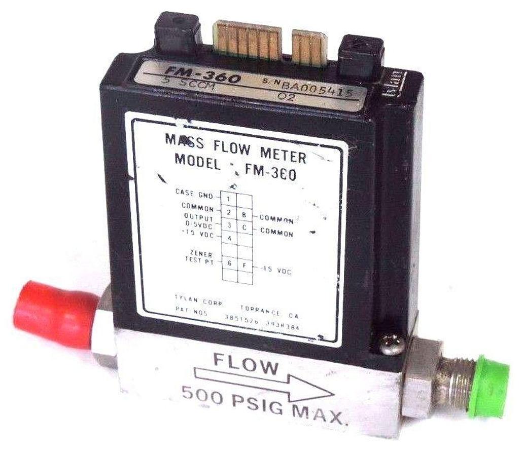 Used TYLAN FM-360 MASS FLOW METER 500PSIG MAX 5 SCCM FM360