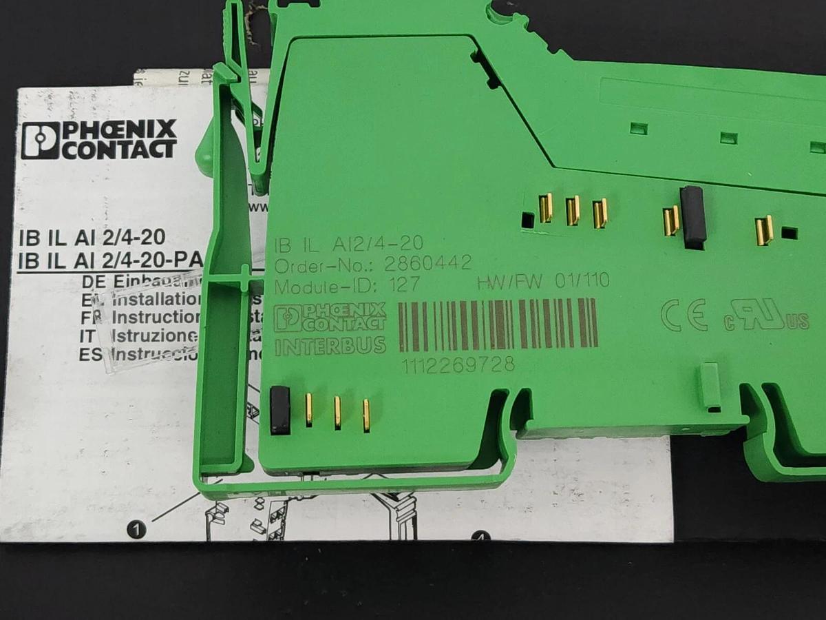 Used NEW PHOENIX CONTACT IB IL AI 2/4-20-PAC / IBILAI2420PAC TERMINAL 2860442 2862217