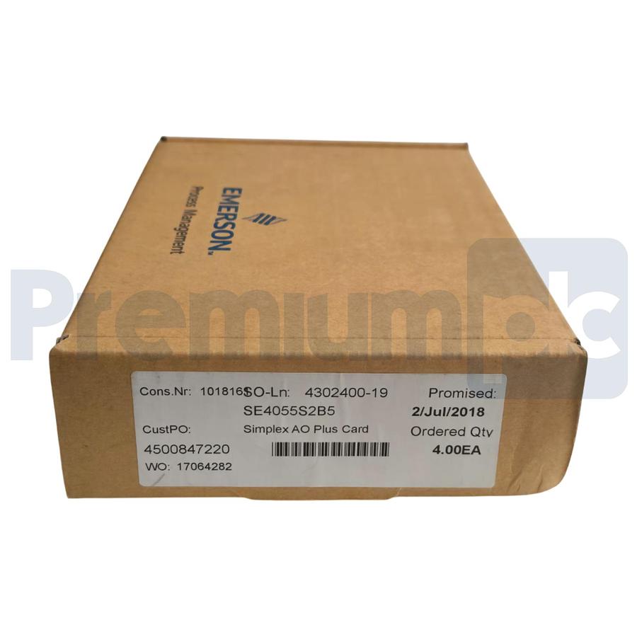 Used Emerson DeltaV SE4055S2B5 AO Plus Card 16CH 4-20mA HART 12P7669X032 KC3011X1-BK1