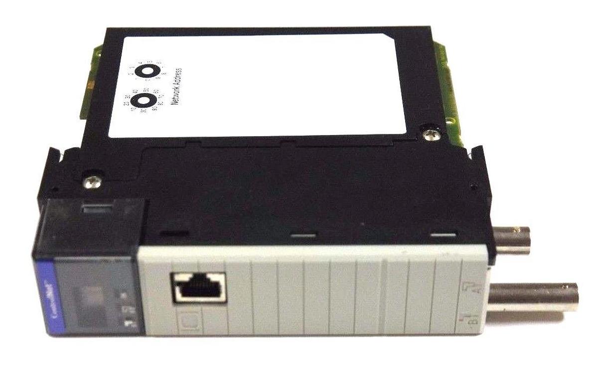Used ALLEN BRADLEY 1756-CNBR SER. B CONTROLNET MODULE CAT. REV. A01, F/W REV. 2.10