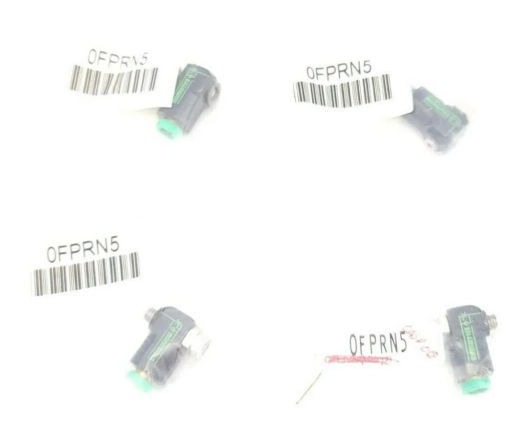 Used LOT OF 4 NEW ASCO NUMATICS 0FPRN5 FLOW CONTROL VALVE 10-32 W/5/32 PUSH-IN