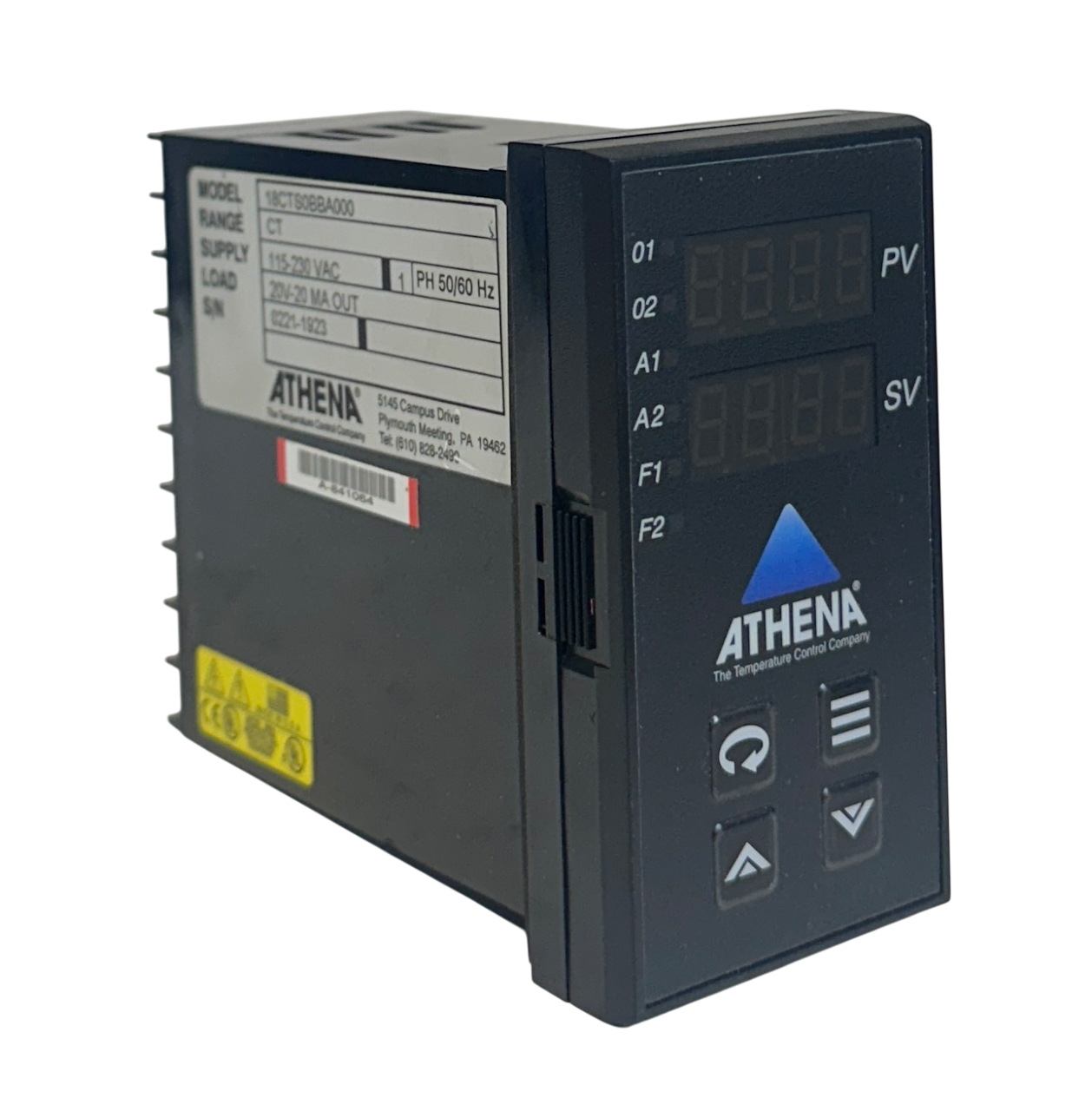 Used ATHENA 18CTS0BBA000 TEMPERATURE CONTROLLER 1PH 115-230VAC 50/60Hz REPAIRED
