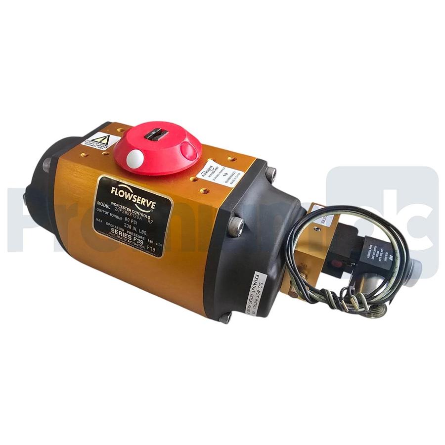 Flowserve Worcester 20F39SX120A R7 | F39 Pneumatic Actuator 339 In-Lbs w/Accs.