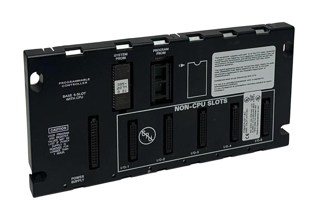 Used GE FANUC IC693CPU311 5-SLOT BASE BACKPLANE W/ CPU 90-30 IC693CPU311-AC USNP