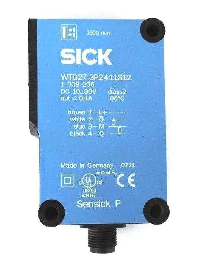 Used SICK OPTIC ELECTRONIC WTB27-3P2411S12 SENSOR 1 028 206 10-30VDC 1028206