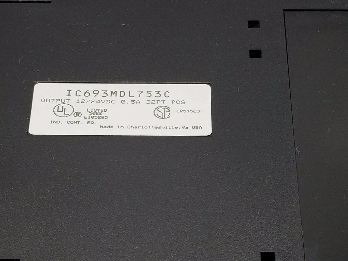 Used GE FANUC IC693MDL753C OUTPUT MODULE 12/24 VDC, 0.5A, 32 PT POS