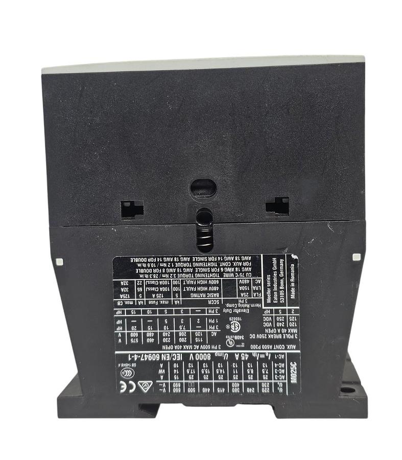 Used EATON CUTLER HAMMER DIL25-01 XTCE025C01A CONTACTOR