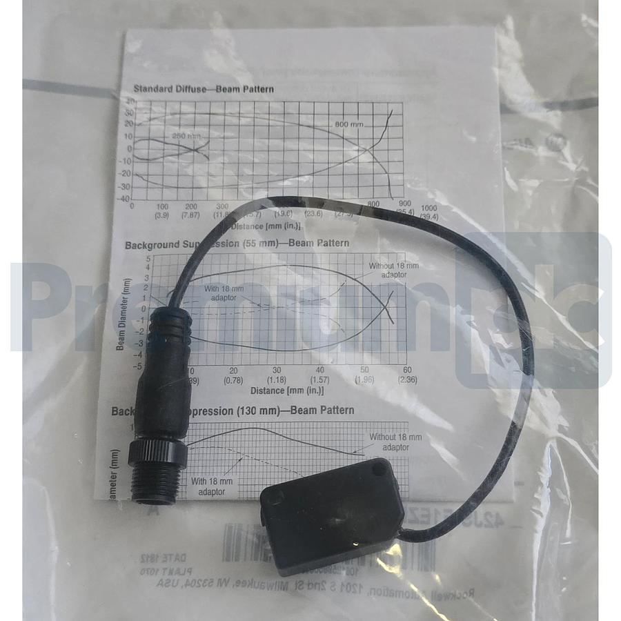 Used Allen-Bradley 42JS-E1EZB1-F4 /A PHOTOSWITCH VisiSight Transmitted Beam Emitter