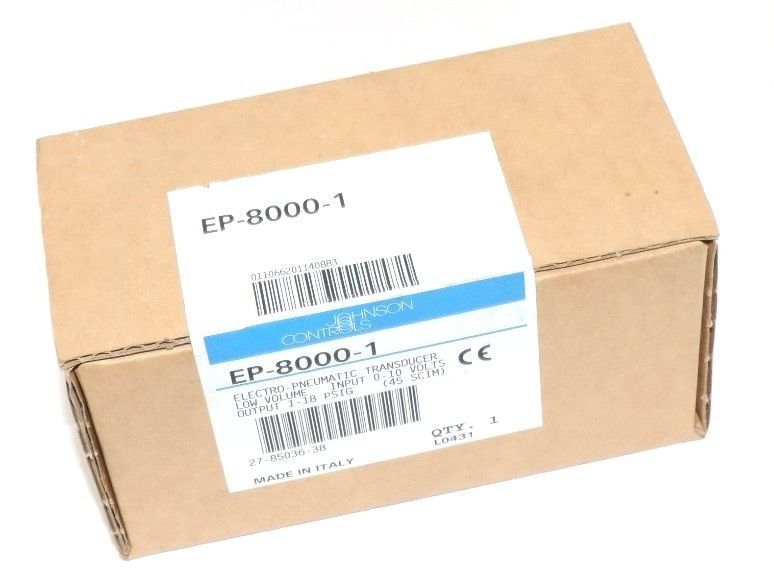 FACTORY SEALED JOHNSON CONTROL EP-8000-1 ELECTRO-PNEUMATIC TRANSDUCER EP80001