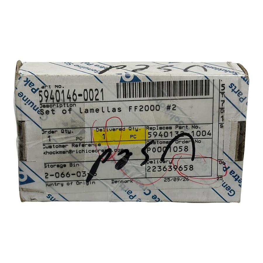 Used Tetra Pak 5940146-0021 Set of Lamellas FF2000 #2 Scraper Blades