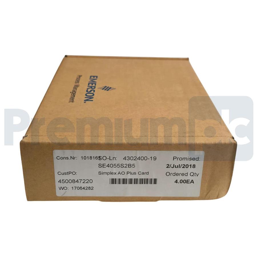 Emerson DeltaV SE4055S2B5 AO Plus Card 16CH 4-20mA HART 12P7669X032 KC3011X1-BK1