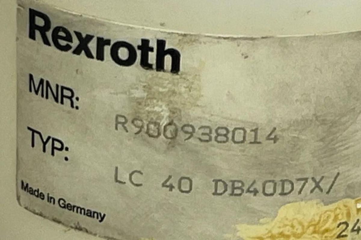 Bosch Rexroth R900938014 Logic Cartridge Valve - LC40DB40D7X/ - NG40 2-Way, NSMP