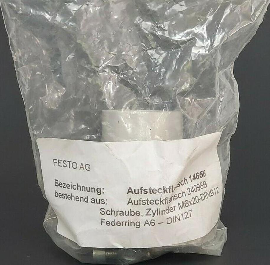 Used NEW FESTO AG 14656 PUSH-ON FLANGE 240989, M6X20-DIN912
