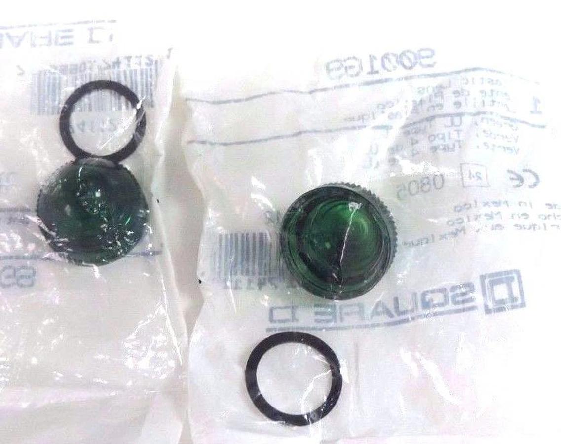 Used LOT OF 4 NEW SQUARE D 9001G9 PLASTIC LENSES GREEN