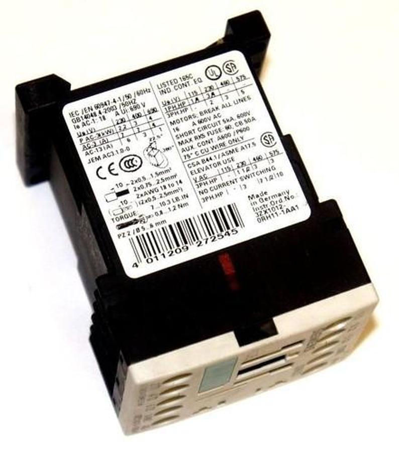 Used SIEMENS 3RT1015-1BB41 CONTACTOR NON REV, S00, 7A, 24 VDC, 3ZX1012-0RH11-1AA1