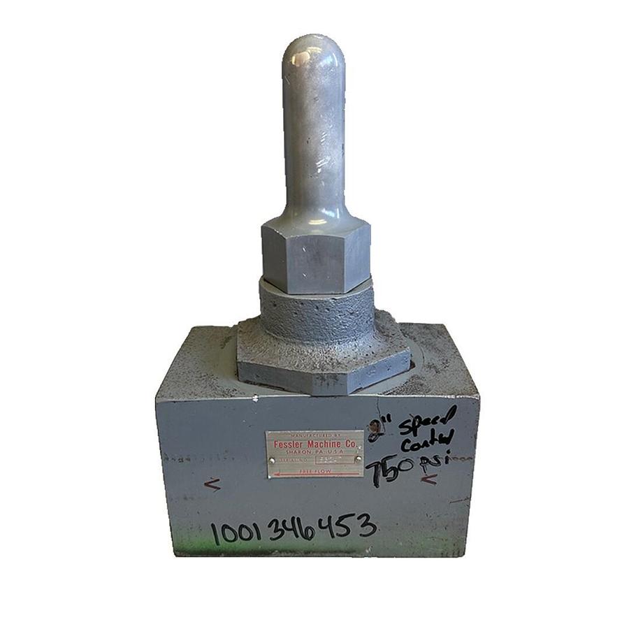 Used NEW FESSLER MACHINE CO 2'' HYDRAULIC SPEED CONTROL VALVE 750PSI