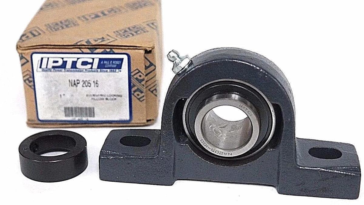 Used NIB IPTCI PAUL E ROBEY NAP 205 16 1" ECCENTRIC LOCKING PILLOW BLOCK NAP-205-16