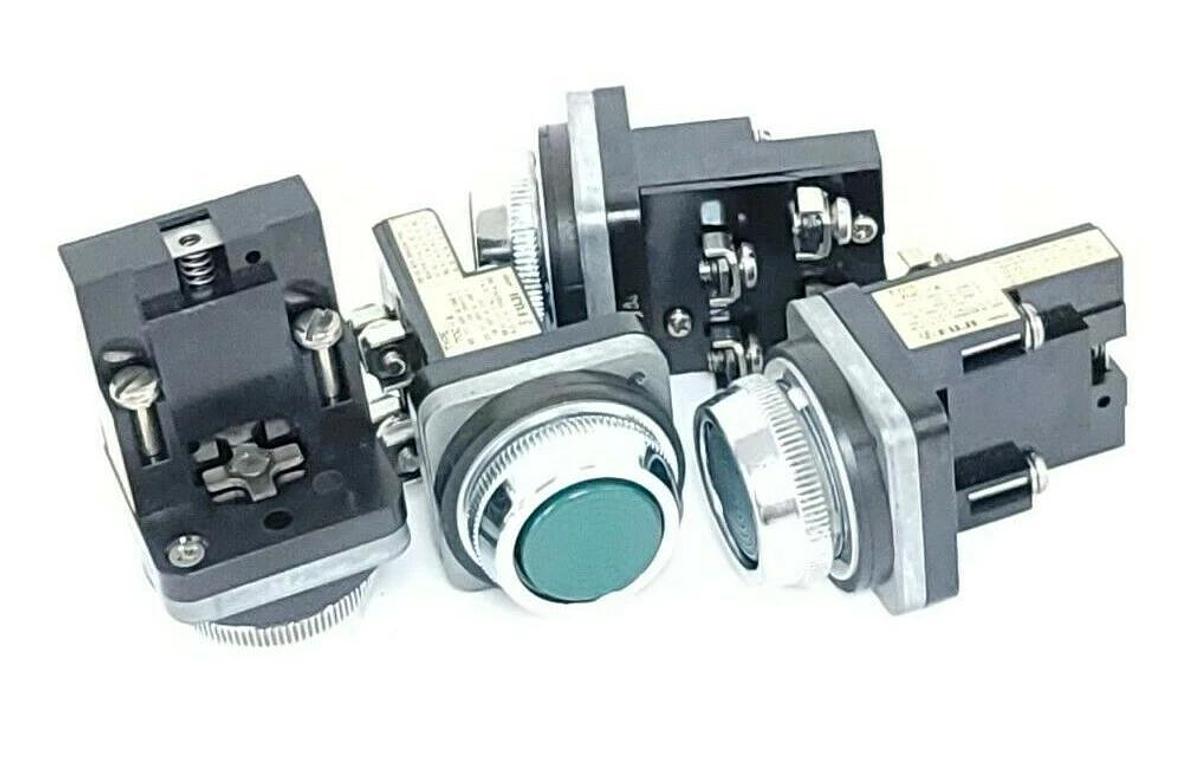 Used LOT OF 4 FUJI ELECTRIC 70C-IA CONTACT BLOCK 70CIA, GREEN PUSHBUTTON