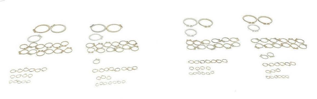 Used LOT OF 4 NEW WESTINGHOUSE AL-33430Y 8/7 RETAINING RING ASST KITS (INCOMPLETE)