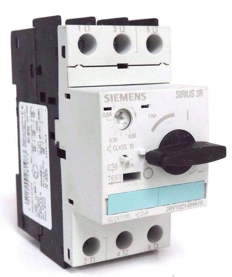 Used SIEMENS 3RV1021-0HA10 CIRCUIT BREAKER 3RV10210HA10
