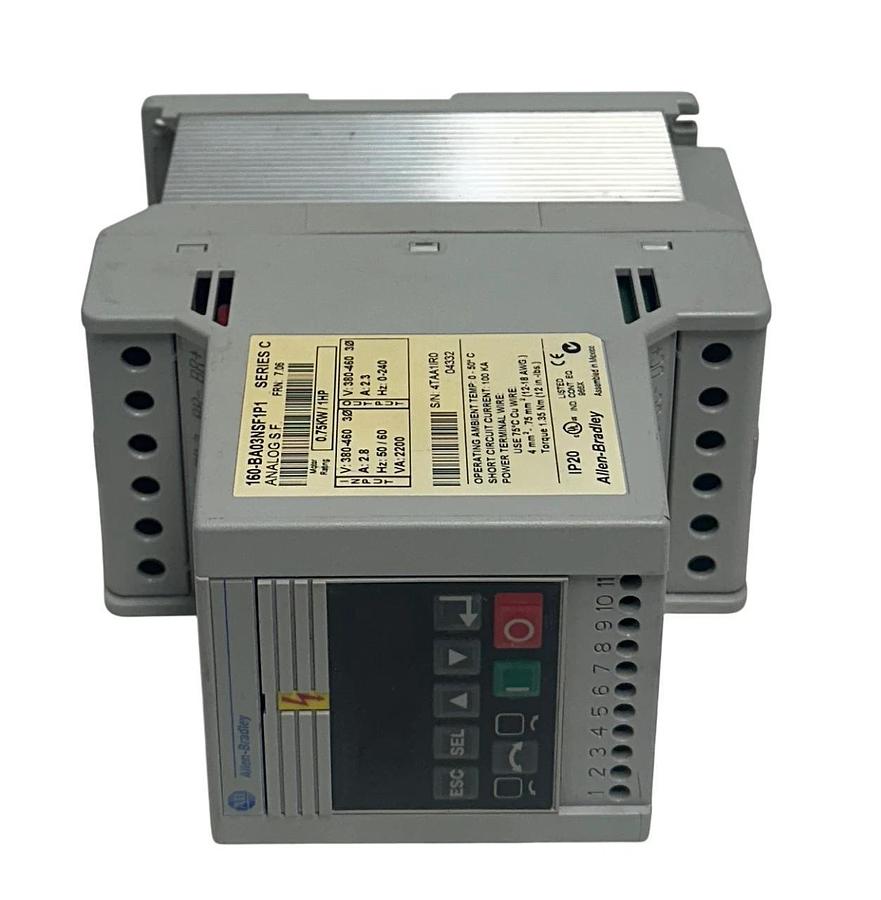 Used ALLEN BRADLEY 160-BA03NSF1P1 /C VARIABLE SPEED DRIVE SSC SERIES .75kW/1HP USNP