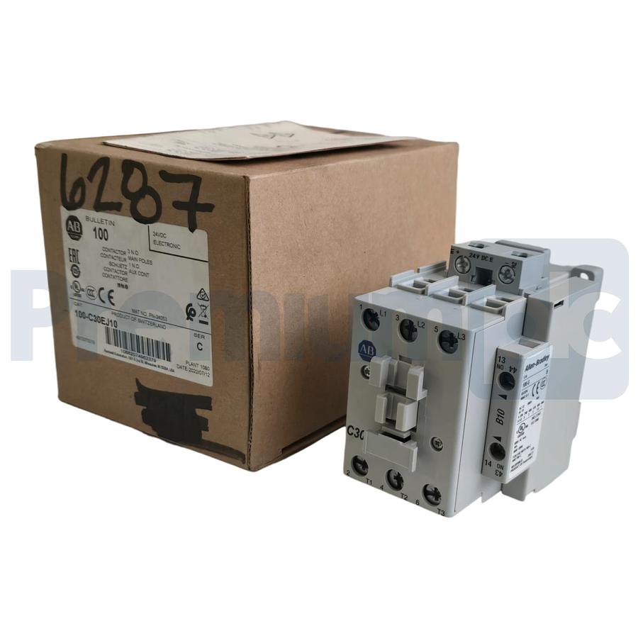 Used Allen Bradley 100-C30EJ10 /C 100-C IEC Contactor 30A 3P 24V DC Coil 1 N.O. NSMP