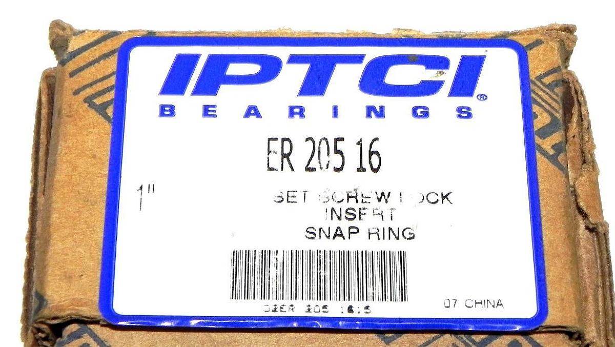 Used NEW IPTCI ER 205 16 SET SCREW LOCK INSERT SNAP RING ER20516