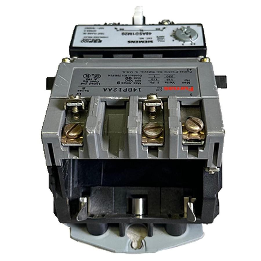 Used SIEMENS FURNAS 14BP12AA MAGNETIC STARTER 1/3-1HP 115/230V 00 W/ 48ASD1M20 RELAY