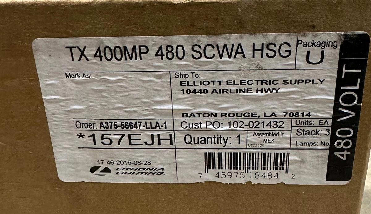 Used NEW LITHONIA LIGHTING TX-400M-P480-SCWA-HSG / TX400MP480SCWAHSG BALLAST 157EJH