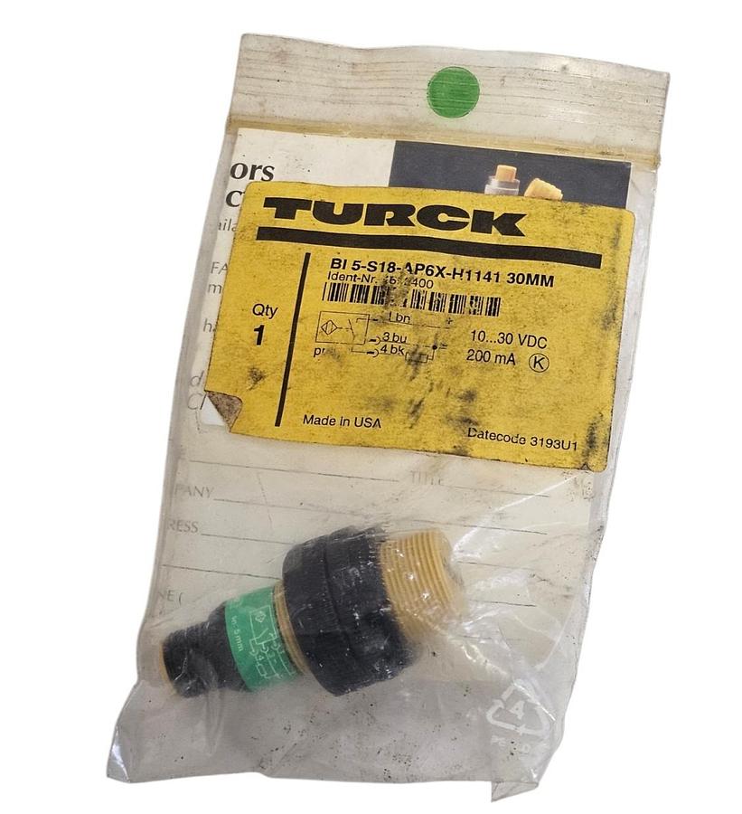 Used NEW TURCK BI5-S18-AP6X-H1141 30MM NDUCTIVE SENSOR BI5S18AP6XH1141