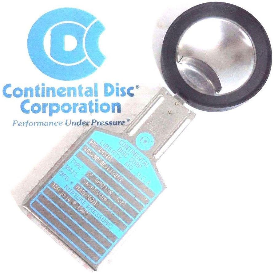 Used NIB CONTINENTAL DISC 8010461A RUPTURE DISC 2" SANITRX GAS/VAPOR/LIQUID PSE-6451A