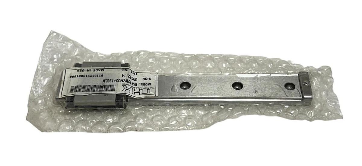 Used THK RSR12WZMUU+190LM / RSR12WZMUU / 190LM LINEAR SLIDE & RAIL OEM NSFS