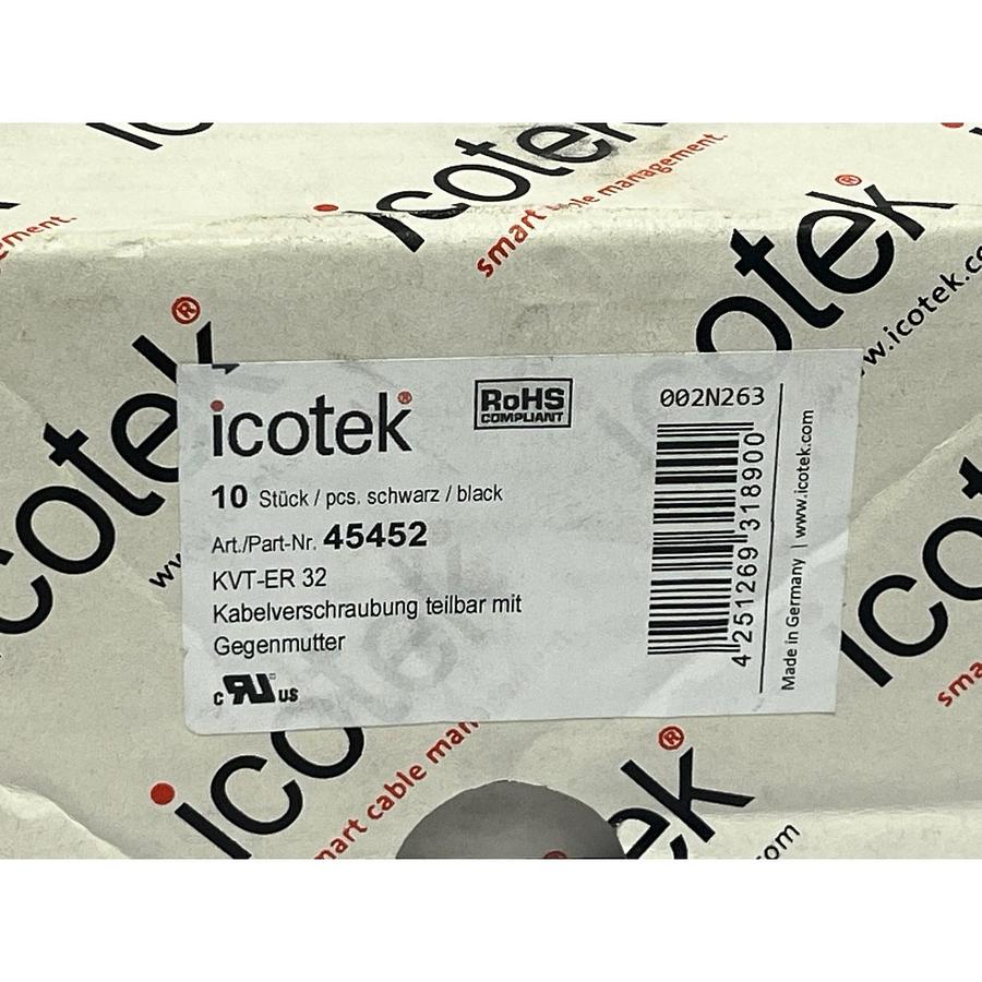 Used Icotek 45452 KVT-ER 32 Split Cable Gland 10-Piece Box New Surplus
