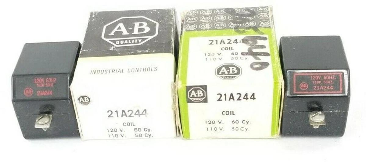 Used LOT OF 2 NIB ALLEN BRADLEY 21A244 COILS 110V/120V 50/60CY.