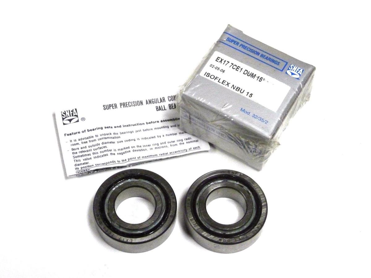 Used SNFA EX17-7CE1DUM-NBU15 ISOFLEX BEARING EX17-7CE1-DUM 15 EX177CE1DUMNBU15 NIB