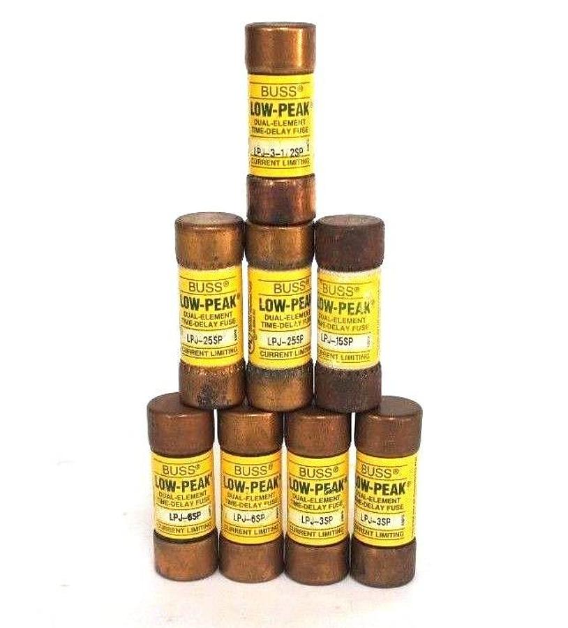 NEW COOPER BUSSMANN BUSS LPJ-3SP, LPJ-25SP, LPJ-15SP, LPJ-6SP, LPJ-3-1/2SP FUSES