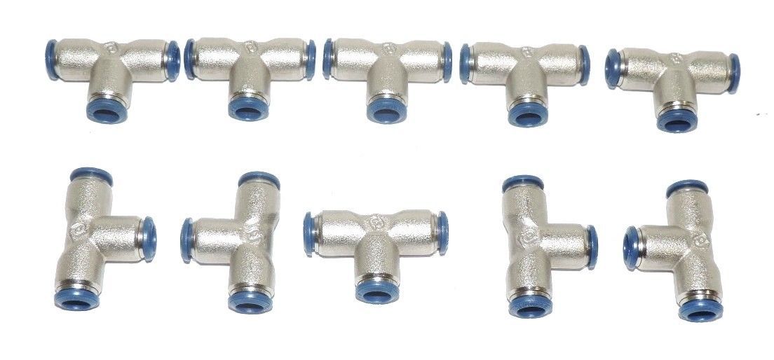 Used LOT OF 10 NEW ALPHA FITTINGS 88230-05 SWIVEL TEES 5/16"