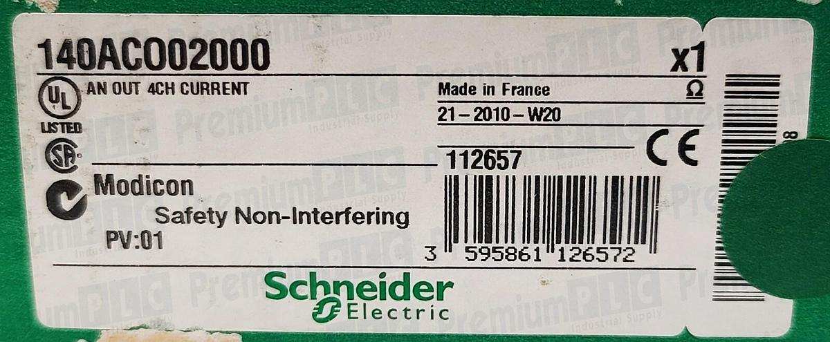 Used NEW SCHNEIDER 140ACO02000 MODICON QUANTUM ANALOG OUTPUT 4CH 140-ACO-020-00