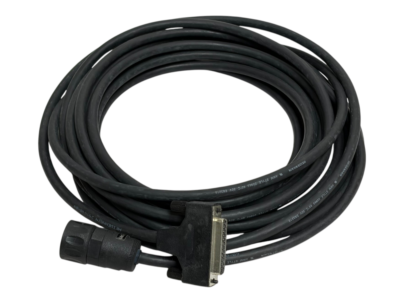 Used Heidenhain ID 289440-09 CNC Motor Encoder Cable 17-Pin Female to 25-Pin D-Sub