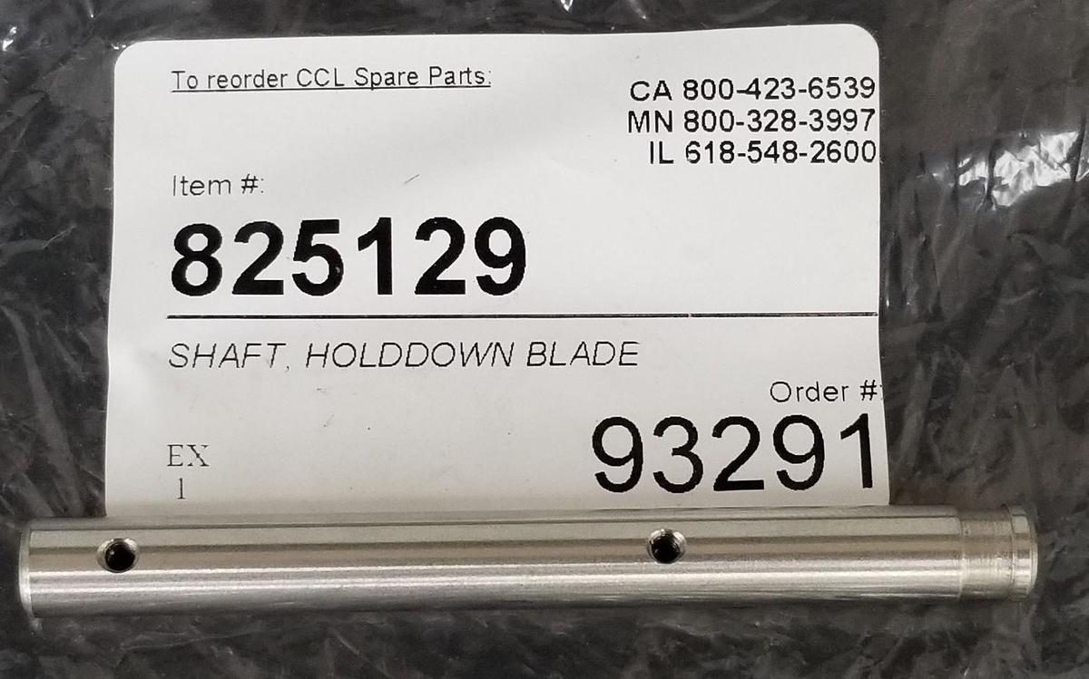 Used NEW CCL / GENERIC 825129 SHAFT HOLDDOWN BLADE