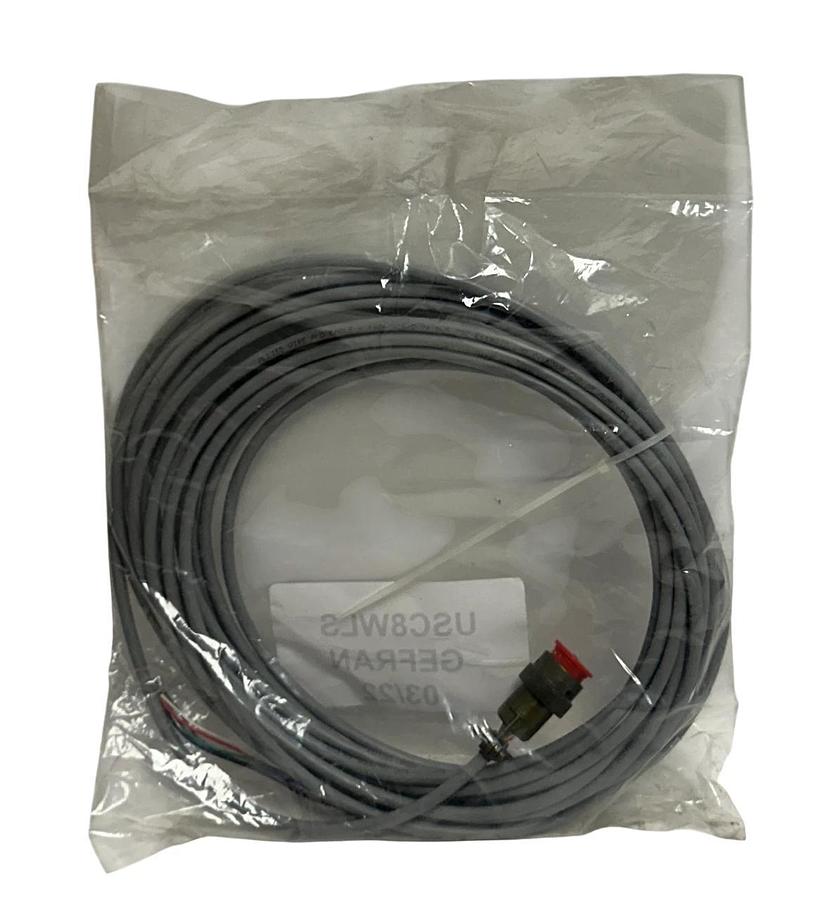 Used GEFRAN USC8WLS ACCESSORY CABLE ASSEMBLY 6-PIN MATING FEMALE CONNECTOR 25' NSFS