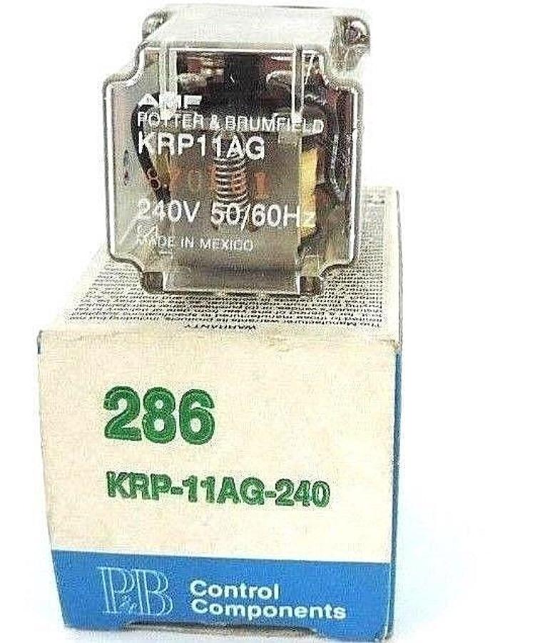 Used NIB POTTER & BRUMFIELD KRP-11AG-240 RELAY KRP11AG, 240V, 50/60HZ