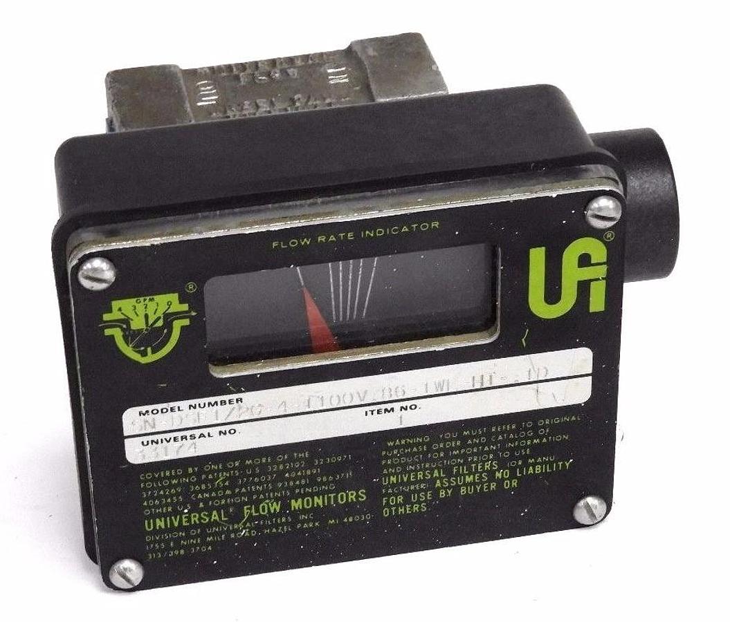 Used UNIVERSAL FLOW MONITORS 33174 FLOW METER SN-DSF1/2G-4-1100V.86-1WL-HT-.1D