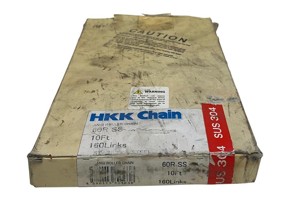 HKK CHAIN 60R-SS / 60RSS ANSI ROLLER CHAIN 10FT 160 LINKS 304 STAINLESS NSMP