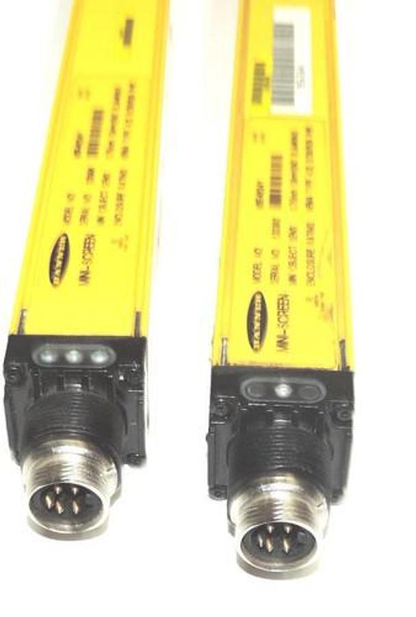 Used BANNER MSE4824Y AND MSR4824Y LIGHT CURTAIN SET MIN OBJECT SENS: 0.75''