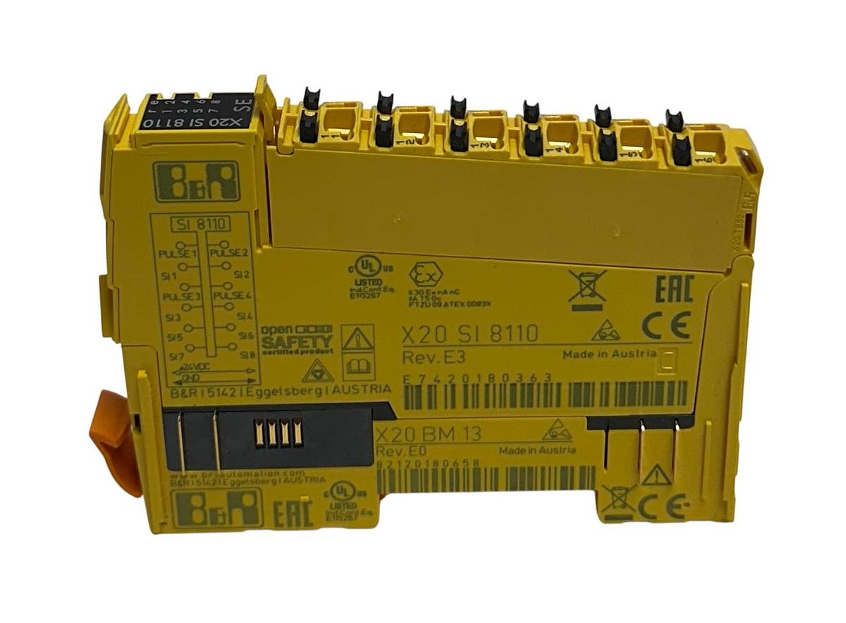 Used B&R X20 SI 8110 / X20SI8110 X20 SERIES DIGITAL SAFETY INPUT/OUTPUT MODULE NSNP