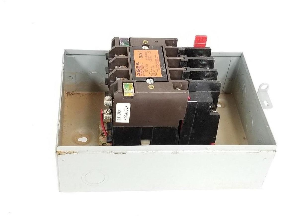 Used NEW ASEA BROWN BOVERI 400A130P STARTER 27A, 600VAC, TB159-1 , 120V, 60HZ
