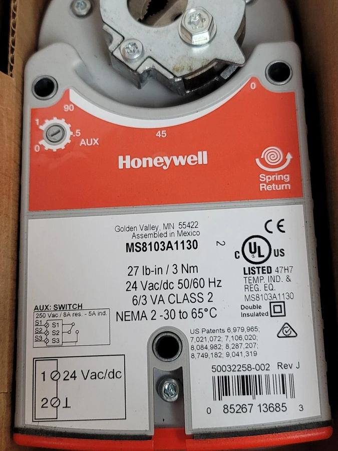 Used NEW IN BOX HONEYWELL MS8103A1130 DIRECT COUPLED ACTUATOR