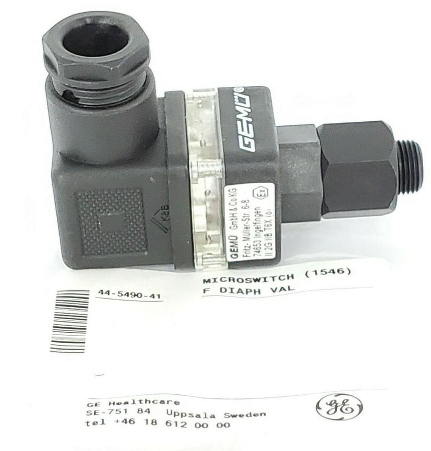 Used NEW GEMU TYP 1215 MICROSWITCH Z1546 GE HEALTHCARE 44-5490-41