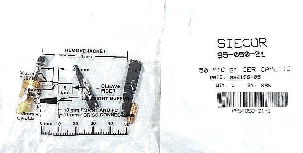 LOT OF 6 NEW SIECOR 95-050-21 50 MIC ST CER CAMLITE 9505021
